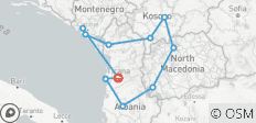  Ruta de 5 días por los Balcanes: Albania, Macedonia del Norte, Kosovo y Montenegro - 11 destinos 