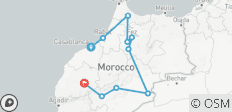  8-Daagse rondreis door Marokko vanuit Casablanca via Chefchaouen, Fes en de Saharawoestijn - 10 bestemmingen 