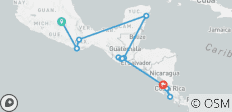  Circuit de 20 jours au Mexique, au Guatemala et au Costa Rica : De Mexico à San José - 12 destinations 