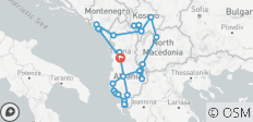  From Tirana, 15 Day Tour: Albania, Montenegro, Kosovo &amp; North Macedonia - 28 destinations 