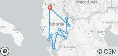  Cycling Tour Southern Albania 10 Days (10 Days) - 13 destinations 
