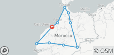  16-daagse rondreis Marokko voor groepen vanuit Casablanca - Keizerlijke steden &amp; Saharawoestijn - 10 bestemmingen 