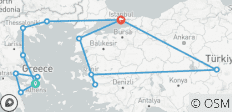  Classic Greece to Turkey Adventure - 14 destinations 