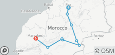  Circuit de 6 jours au Maroc : Fès, désert du Sahara et Marrakech (groupe) - 9 destinations 