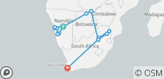  Great African Roadtrip: Desert Dreams &amp; Safari Wonders (32 Destinationen) - 16 Destinationen 