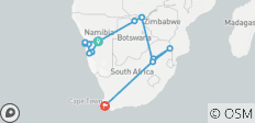  Great African Roadtrip: Desert Dreams &amp; Safari Wonders (30 Destinationen) - 15 Destinationen 