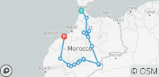  08 jours d\'excursion privée au Maroc de Tanger à Marrakech en passant par le désert - 18 destinations 