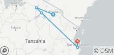  Tanzania to Zanzibar: White Sands &amp; the Wilderness (9-Days) - 9 destinations 