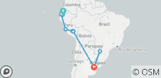  Zuid-Amerikaanse ontmoetingen 19 daagse rondreis - 16 bestemmingen 
