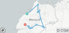  Circuit de 7 jours des villes impériales du Maroc et du désert du Sahara. ( Visite de groupe ) - 13 destinations 