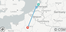  5 jours de train entre Amsterdam et Paris, avec Rotterdam, Delft et La Haye - 4 destinations 