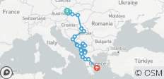  De Vienne à Athènes ou Corfou - 21 jours - 28 destinations 