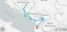  Dubrovnik nach Tirana - 8 Tage - 17 Destinationen 