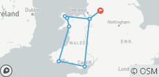  Wales Rundreise - 8 Tage Im Land des roten Drachen - 9 Destinationen 