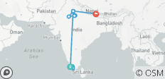  India met Nepal Routes - 21 bestemmingen 