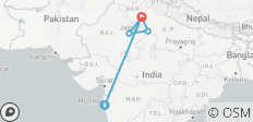  Viaje de 7 días al Triángulo de Oro con Mumbai - Delhi Agra Jaipur Mumbai Tour - 5 destinos 