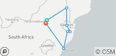 Sudáfrica y Eswatini: Viaje por carretera en Glamping a los Cinco Grandes (from Pretoria to Johannesburgo) - 7 destinos 