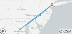  USA by Train: Big Apple, Philly Streets &amp; Capitol - 4 destinations 