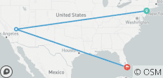  USA Cityhopping : Big Apple, Bright Lights &amp; Beach Nights - 3 destinations 