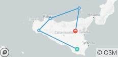  Sicile &amp; Salina : îles volcaniques de la Méditerranée (from Ragusa to Regalbuto) - 5 destinations 
