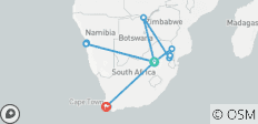  12 Days Wonders of Africa: Johannesburg, Walvis Bay, Victoria Falls, Cape Town, and Kruger National Park - 17 destinations 