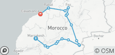  Circuit privé de 5 jours de Marrakech à Casablanca via le Sahara, Fes, Volubilis et Rabat - 17 destinations 
