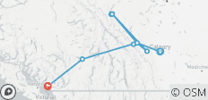  Spectaculaire Rockies en gletsjers van Alberta (Klassiek, 9 dagen) (van Calgary naar Vancouver) - 11 bestemmingen 