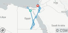  Ägypten, Jordanien &amp; Israel - 18 Tage - 20 Destinationen 