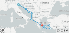  Plaisirs de l\'Adriatique et de la mer Égée Athènes → Venise (2025) - 17 destinations 