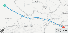  Donau in der Tiefe 10 Tage (von Nürnberg bis Budapest) - 9 Destinationen 