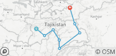  Circuit sur la route du Pamir : Aventure terrestre de Douchanbé à Osh à travers le Tadjikistan et le Kirghizistan - 8 destinations 