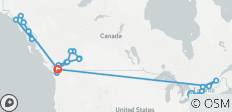  Eastern Canada, Rockies Explorer and Alaska Cruise Toronto → Vancouver (2026) - 23 destinations 