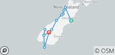  Aventure sur l\'île du Sud de la Nouvelle- Zélande (26 destinations) - 13 destinations 