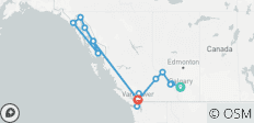  Calgary Stampede, Rockies and Alaska Cruise Calgary → Vancouver (2026) - 16 destinations 