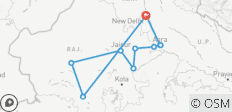  Viaje de 12 días al Triángulo de Oro con Udaipur y Safari en Tigre - 10 destinos 