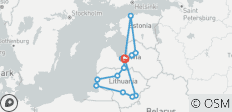  Baltikum Rundreise - 8 Tage durch Riga, Vilnius und Tallinn - 15 Destinationen 