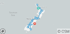  New Zealand Round Trip - 26 Days in a Small Group Through the Land of the Maori - 25 destinations 