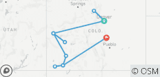  Die Colorado Rockies mit ihren Nationalparks und historischen Zügen (Denver, CO bis Colorado Springs, CO) - 11 Destinationen 