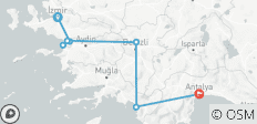  8-Day Aegean &amp; Mediterranean Turkey Tour: From Izmir to Antalya - 7 destinations 