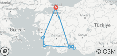  10 Dagen Istanbul, West-Egeïsche Zee &amp; Middellandse Zee Tour - Waar cultuur en kust elkaar ontmoeten - 11 bestemmingen 