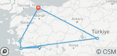  Circuit de Pâques 2026 de 8 jours en Turquie : Istanbul, Cappadoce, Pamukkale et la côte égéenne - 7 destinations 