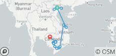  Gran Ruta de Vietnam y Camboya Hanói → Siem Reap (2027) - 25 destinos 