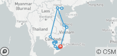  Het beste van Vietnam en Cambodja Ho Chi Minh Stad → Ho Chi Minh Stad (2027) - 22 bestemmingen 