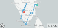  Southern India by Rail - 12 destinations 