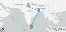  Ultimate Indien und Sri Lanka Delhi → Galle (2026) - 29 Destinationen 