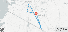  6 TAGE MASAI MARA-L.NAKURU-AMBOSELI KLASSISCHE BUDGET SAFARI - 5 Destinationen 