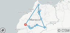  Circuit privé de 7 jours au départ de Marrakech via le désert de Merzouga, Fès et Chefchaouen - 16 destinations 