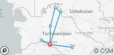  Maßgeschneiderte 7-tägige Reise nach Turkmenistan, täglicher Start &amp; privater Reiseführer - 9 Destinationen 