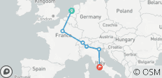  Europa Railroad : City Crawl vers les canaux, les sommets &amp; la gelato - 6 destinations 