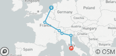  Europa Railroad : City Crawl vers les canaux, les sommets &amp; la gelato - 6 destinations 